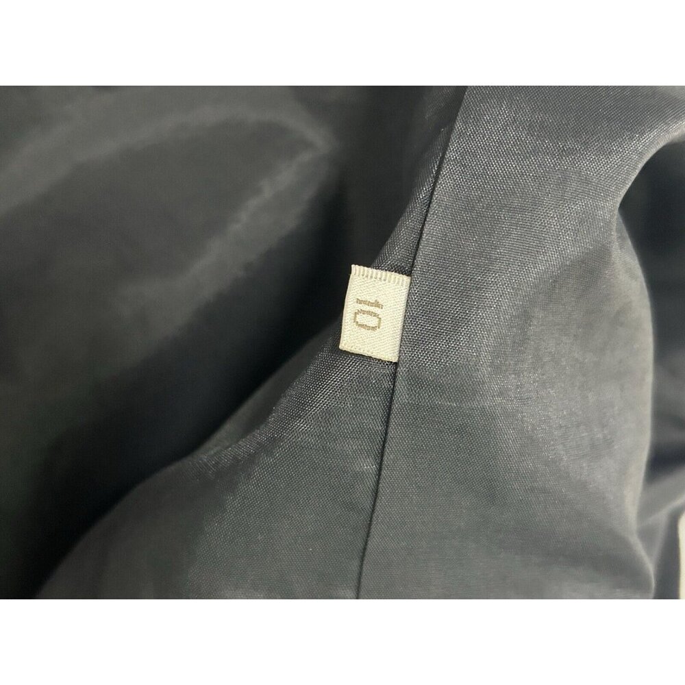 Doncaster Solid Black Wool Blend Button Up Collar… - image 4